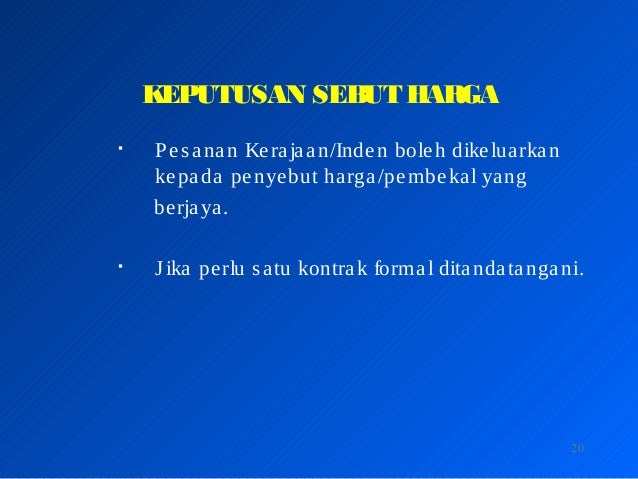 Tatacara Kaedah Sebut Harga