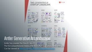 © Vizualus. All Rights Reserved.
16
AntlerGenerativeAILandscape
Antler has created the Gen-AI report
The first comprehensive Generative AI market map available to everyone
Can be viewed at https://www.antler.co/blog/generative-ai
 
