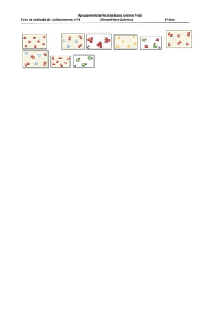 Agrupamento Vertical de Escola António Feijó
Ficha de Avaliação de Conhecimentos n.º 3 Ciências Físico-Químicas 8º Ano
 