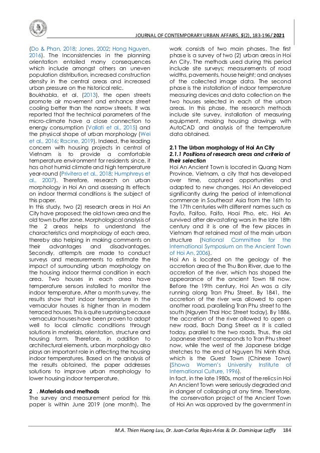 The Impacts of Urban Morphology on Housing Indoor Thermal Condition in ...