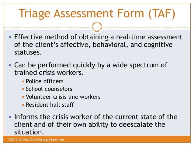 3 the intervention and assessment models triage assessment form