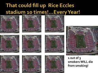 1 out of 3
smokers WILL die
from smoking!

 