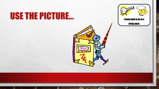 USE THE PICTURE… I know whatto do at a
tricky word.
 