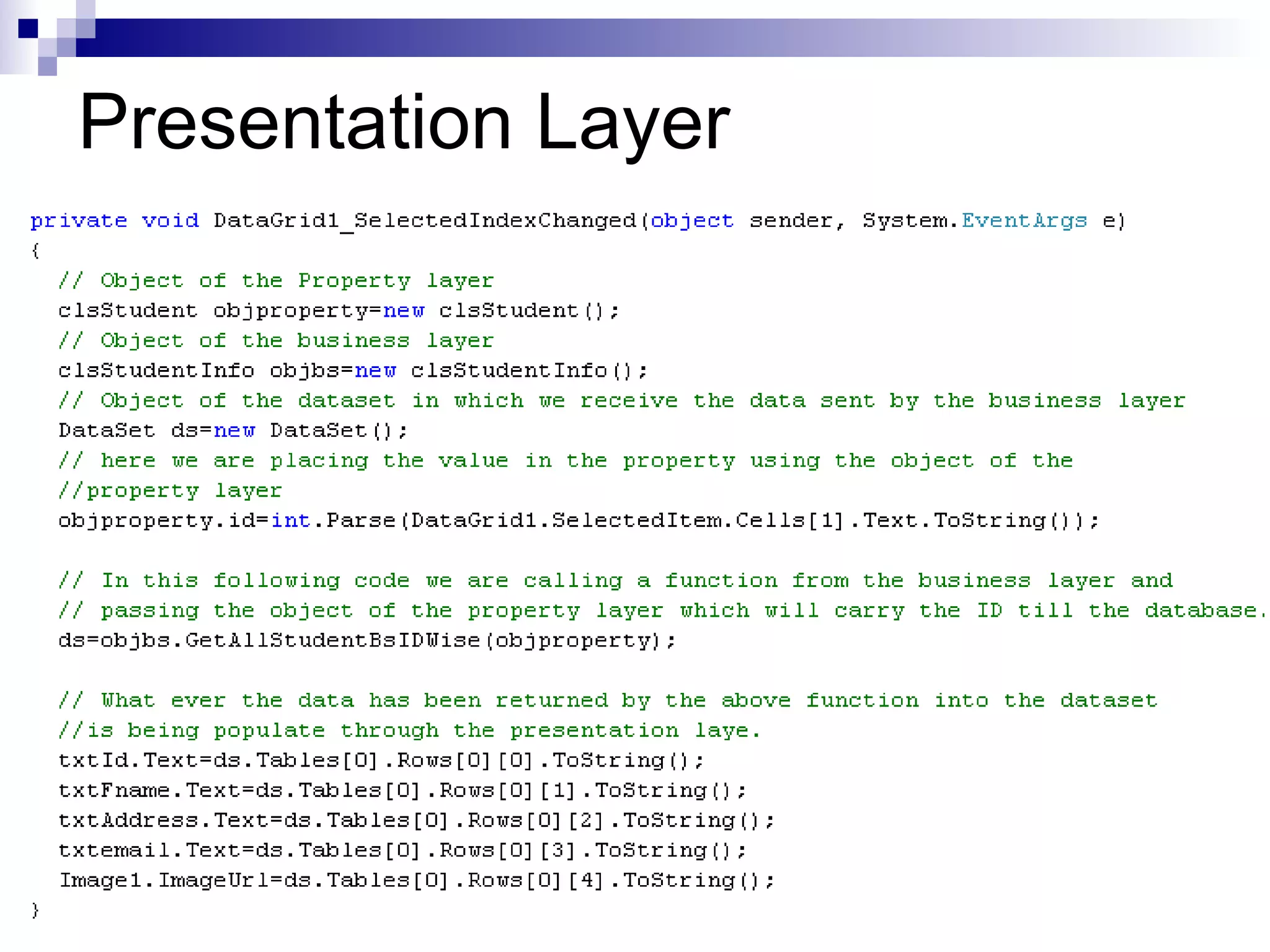 Presentation Layer 