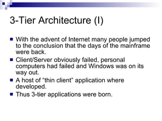 3 Tier Architecture | PPT | Computer Software and Applications | Computing