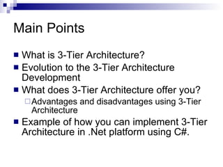 3 Tier Architecture | PPT | Computer Software and Applications | Computing
