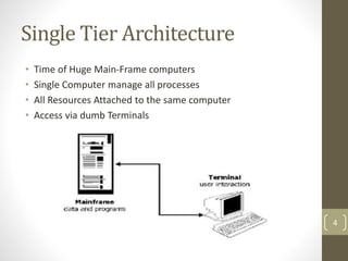 3 tier architecture | PPTX | Databases | Computer Software and Applications