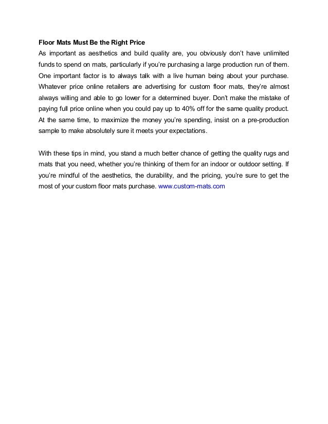 3 Tips for Choosing the Best Indoor and Outdoor Mats