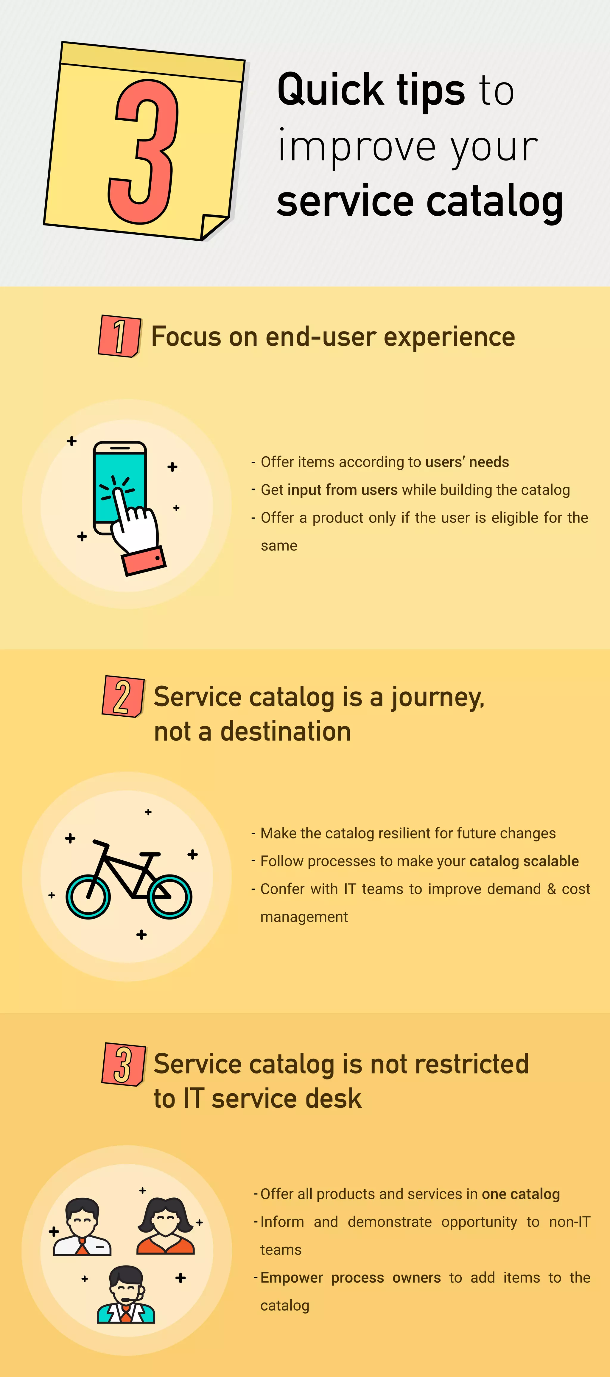 3 quick tips to improve service catalog Infographic PDF