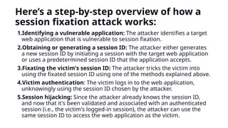 Testing For Session Fixation Examples Advance Web Vulnerabilities Chapter 3 to 5 | PPTX