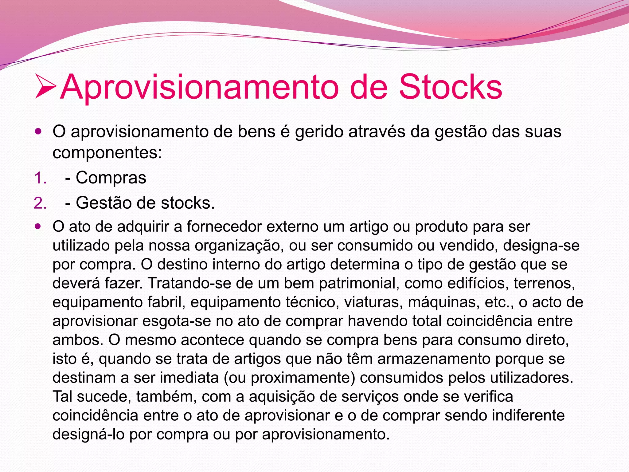 3ºTrabalho - aprovisionamento | PPT