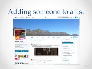 Adding someone to a list
 