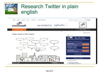 Research Twitter in plain english Mai 2010 