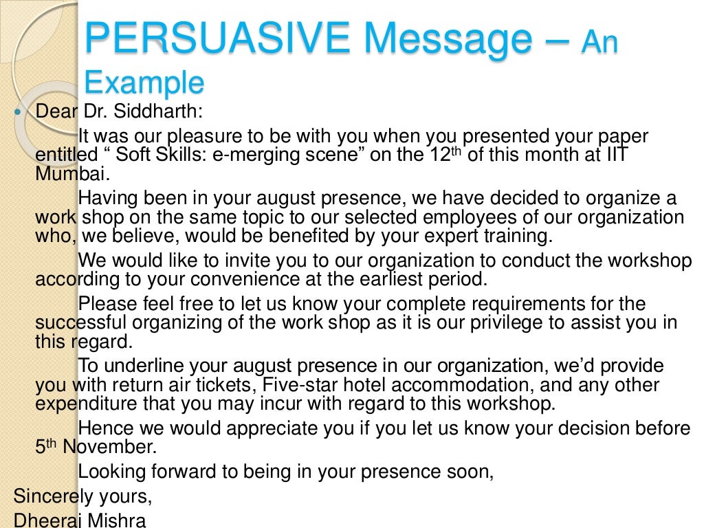 Types of business messages