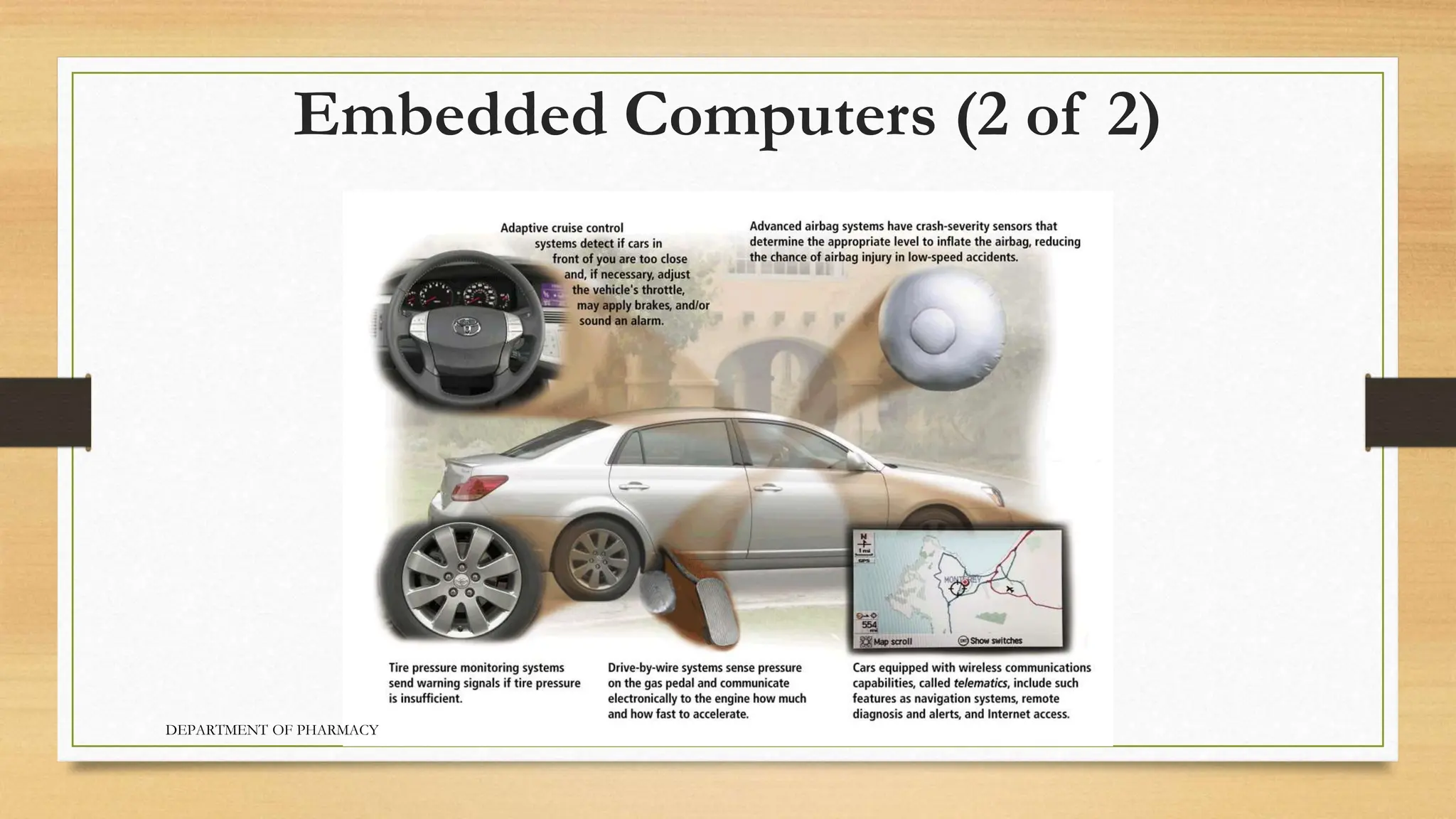 Embedded Computers (2 of 2)
DEPARTMENT OF PHARMACY
 