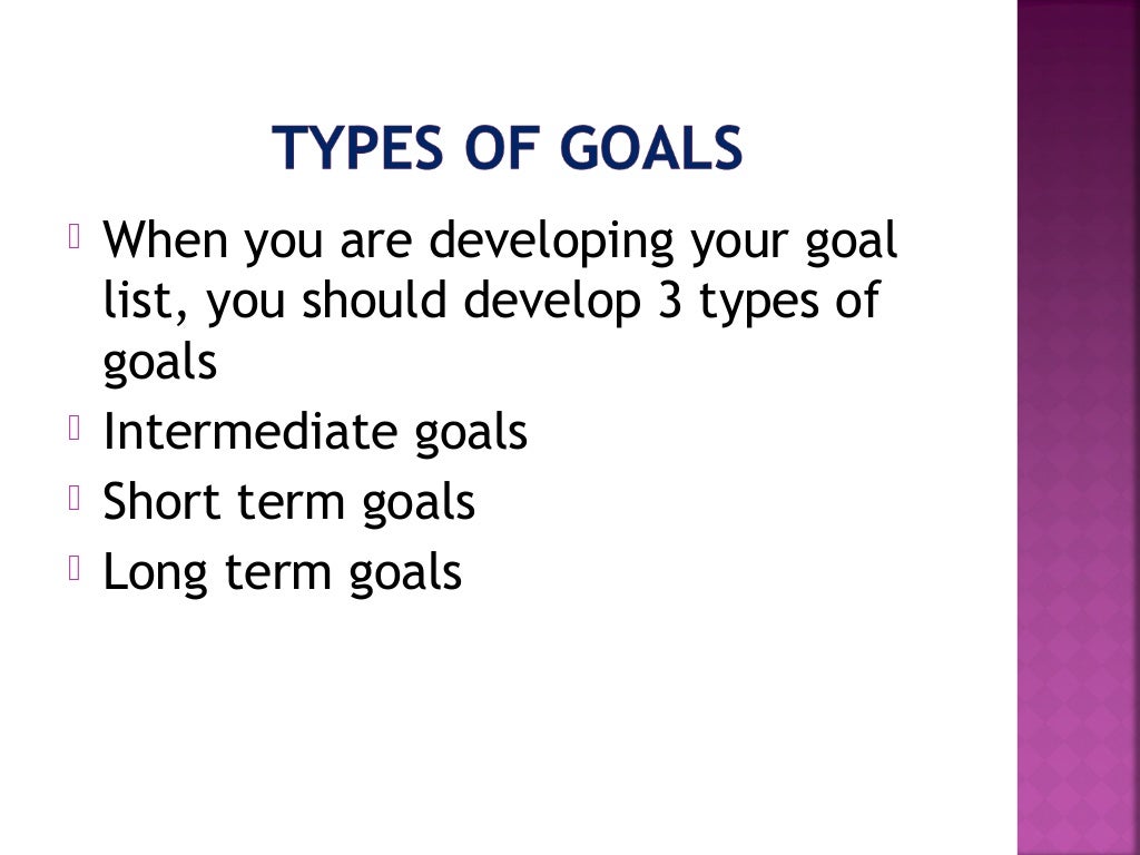 3 types of goals