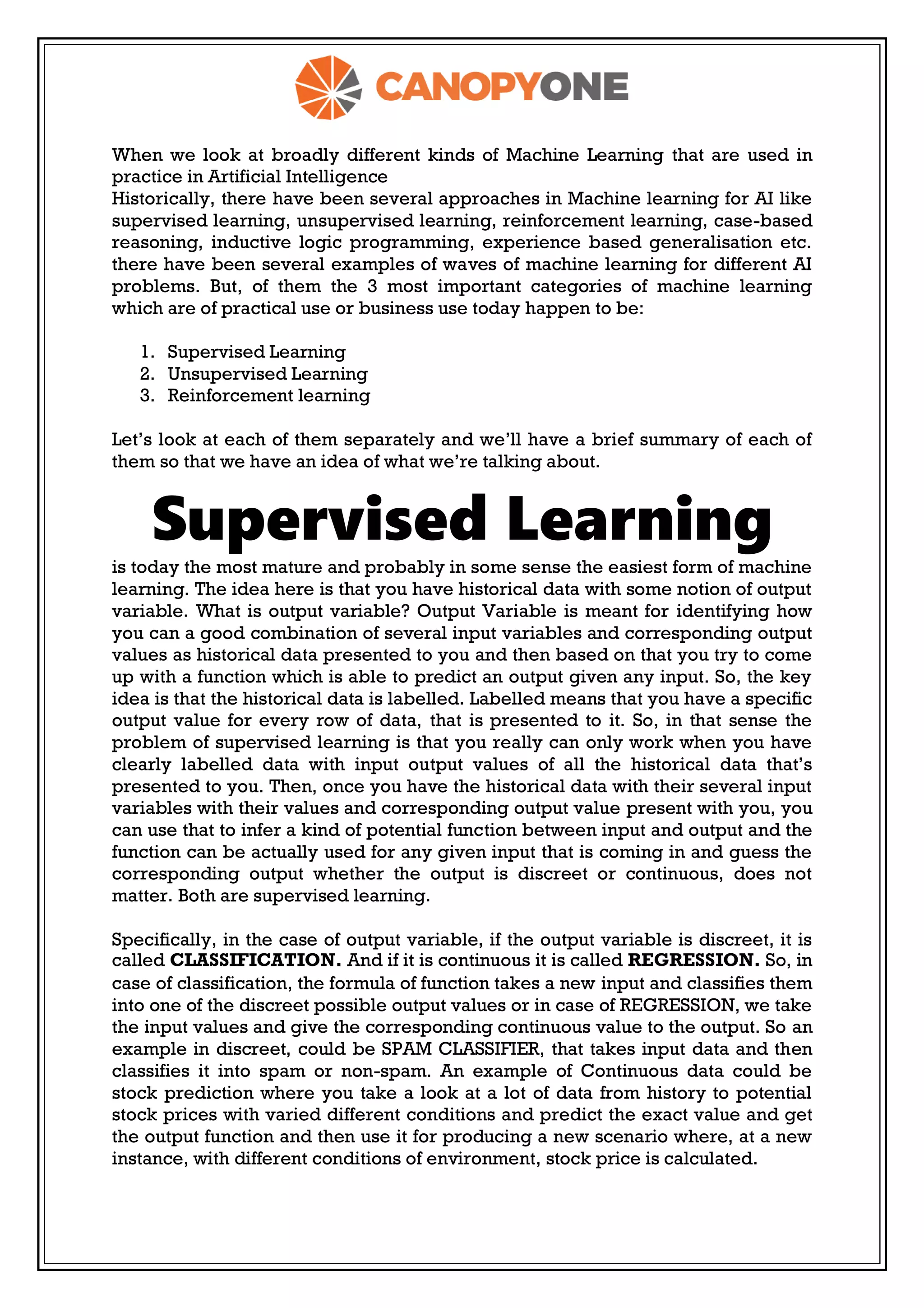 3 Types of Machine Learning | PDF