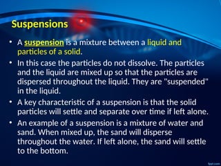 Dissolve Example Comprehensive Overview of Mixtures: Types, Properties, and Examples | PPT