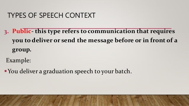 meaning of speech context