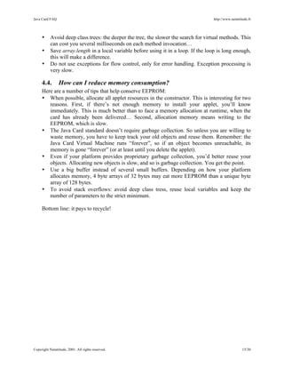 Java Card 2.x FAQ (2001) | PDF