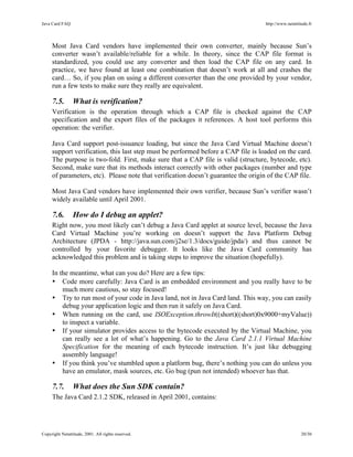 Java Card 2.x FAQ (2001) | PDF