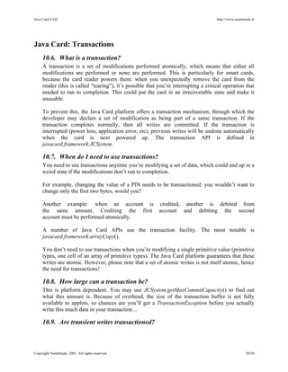 Java Card 2.x FAQ (2001) | PDF