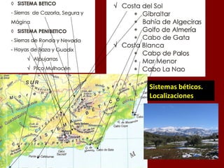 Sistema
béticos
Sierra NevadaSistemas béticos.
Localizaciones
 
