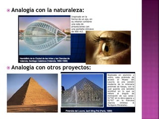  Analogía con la naturaleza:
 Analogía con otros proyectos:
 