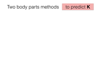 to predict KTwo body parts methods
 