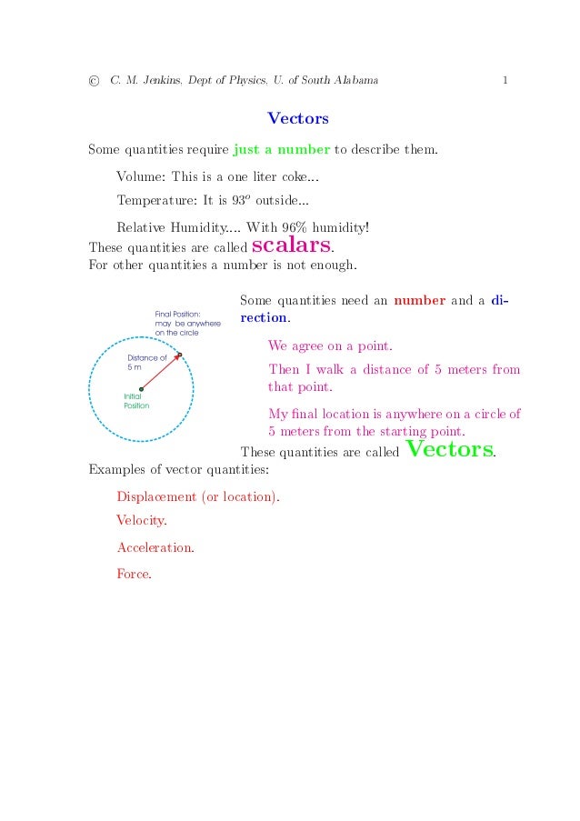 3 vectors and scalar