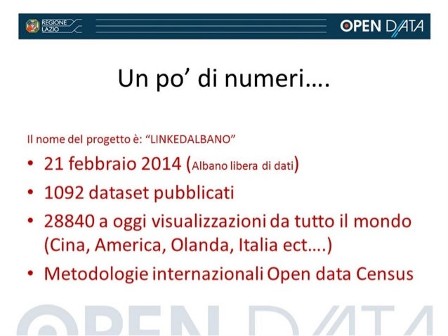 Comune di Albano Laziale (RM) su Open Data e governance ...