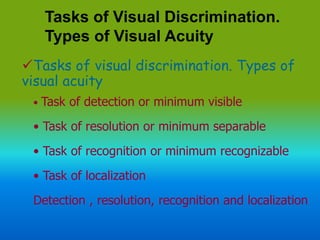 Detection Acuity Examples Visual acuity for optmetry students by DR.Ihsan Bazirgan | PPT