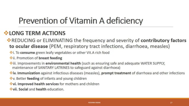 Vitamin A deficiency disorders | PPTX