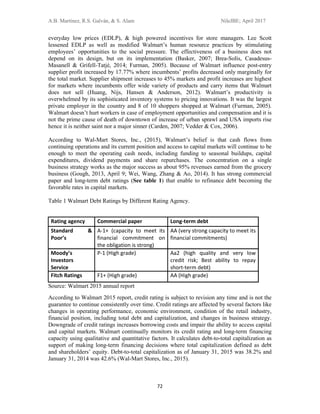Walmart Equity Reesearch Comp Set Financial Analysis of Retail Business Organization: A Case of Wal-Mart ...