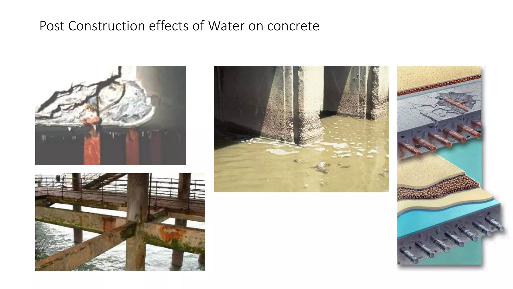 Post Construction effects of Water on concrete
 