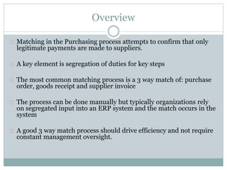 3 Way Match for Purchasing Professionals | PPT
