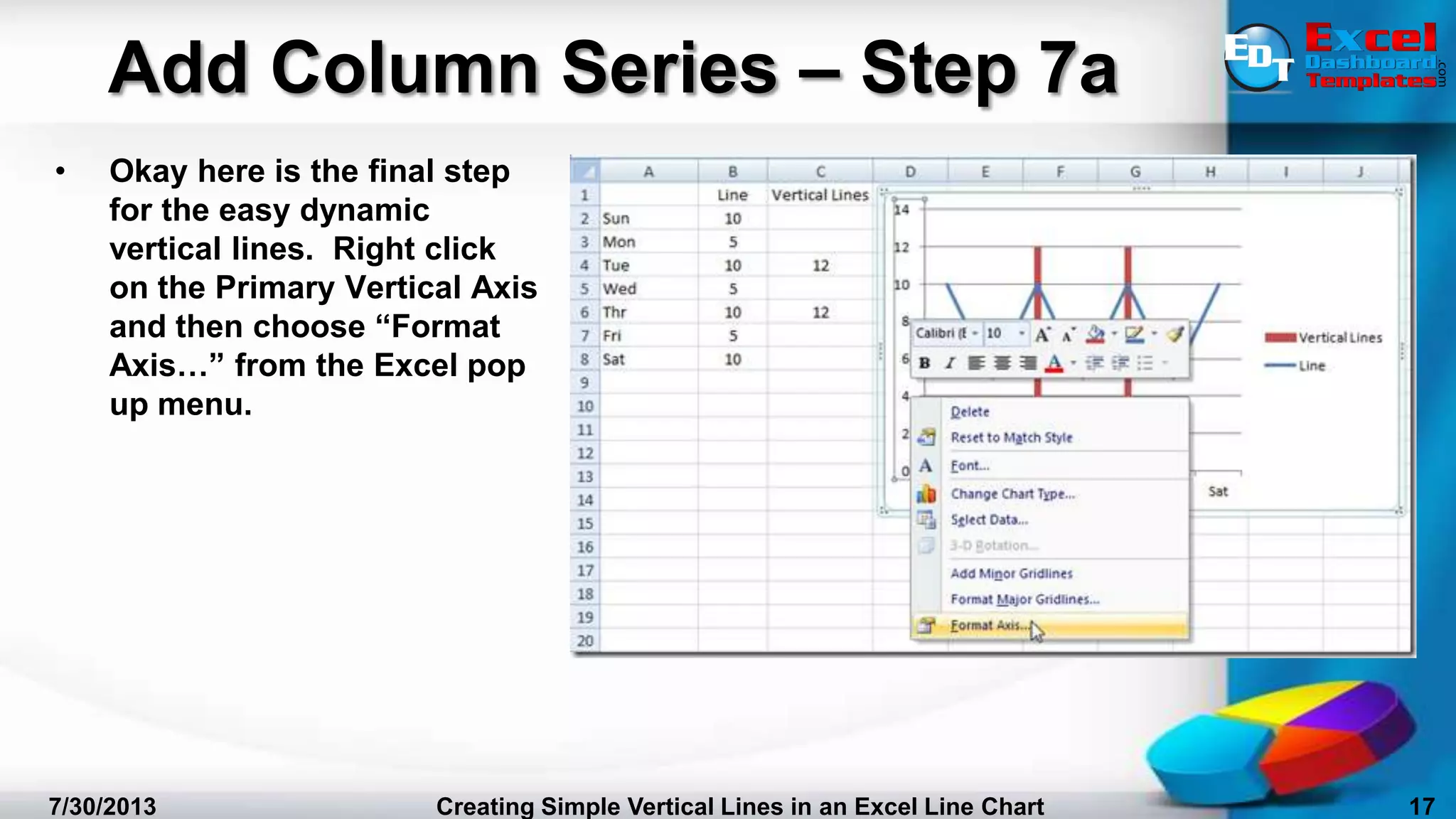 3 ways to create vertical lines in an excel line chart | PPT | Free ...