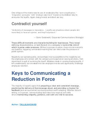 3 ways to fail at communicating layoffs Slide 3