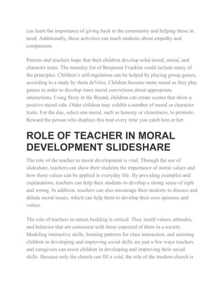 3 Ways To Inculcate Moral Values In Students.docx | Parenting Children ...