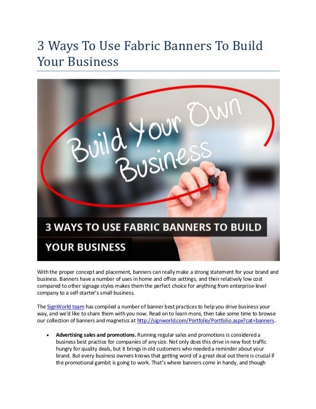 3 Ways To Use Fabric Banners To Build Your Business