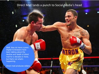 Direct	
  Mail	
  lands	
  a	
  punch	
  to	
  Social	
  Media’s	
  head	
  

Well, they do have a
point: Digital fundrais...