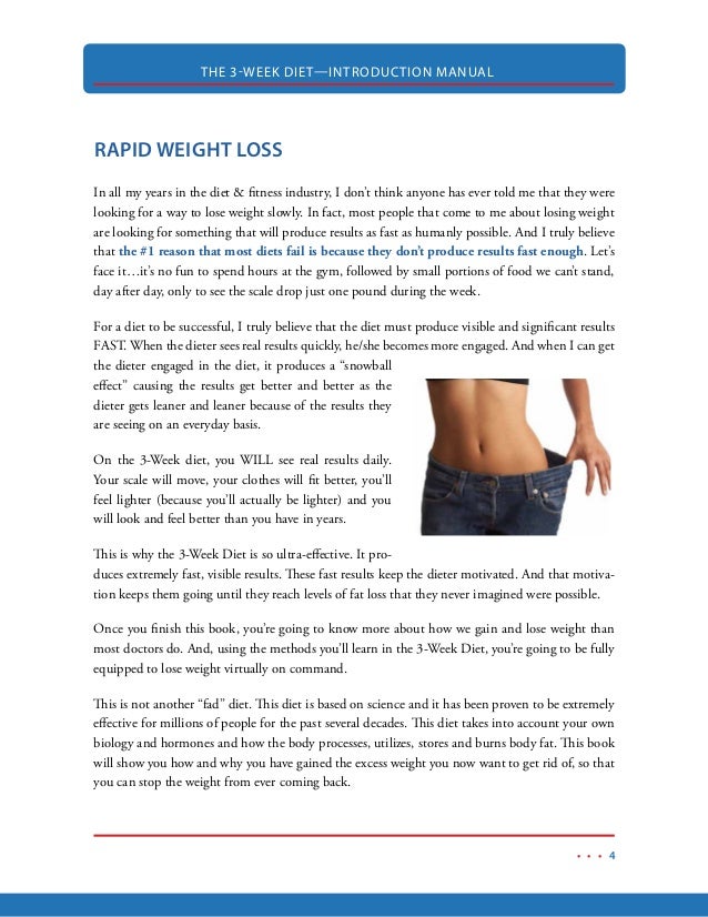 The 3 Week Diet - Free Sample