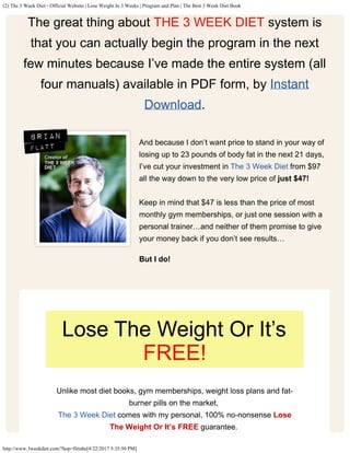 Free Pdf Download The 3 Week Diet System 17