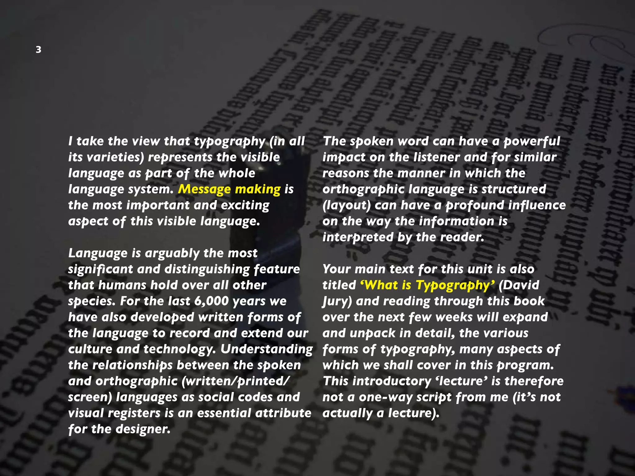 LECTURE - 3 What is typography? VDIS10020 Typography 1 | PDF