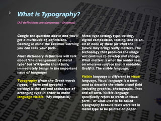 LECTURE - 3 What is typography? VDIS10020 Typography 1 | PDF