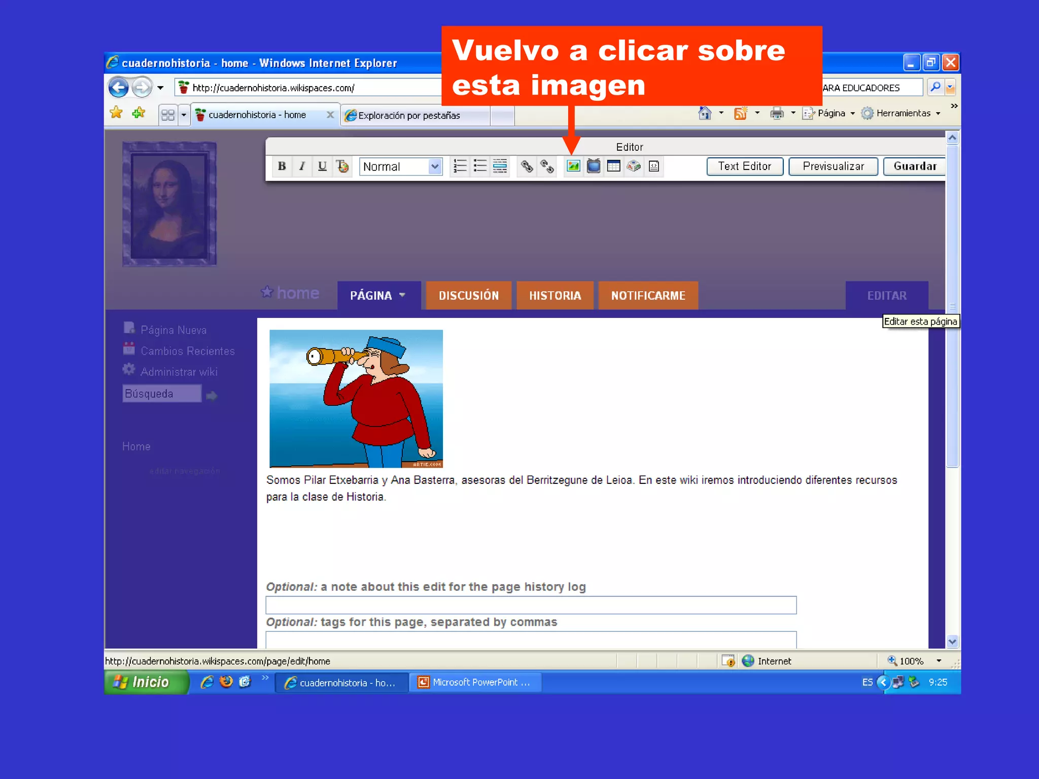 Vuelvo a clicar sobre esta imagen 