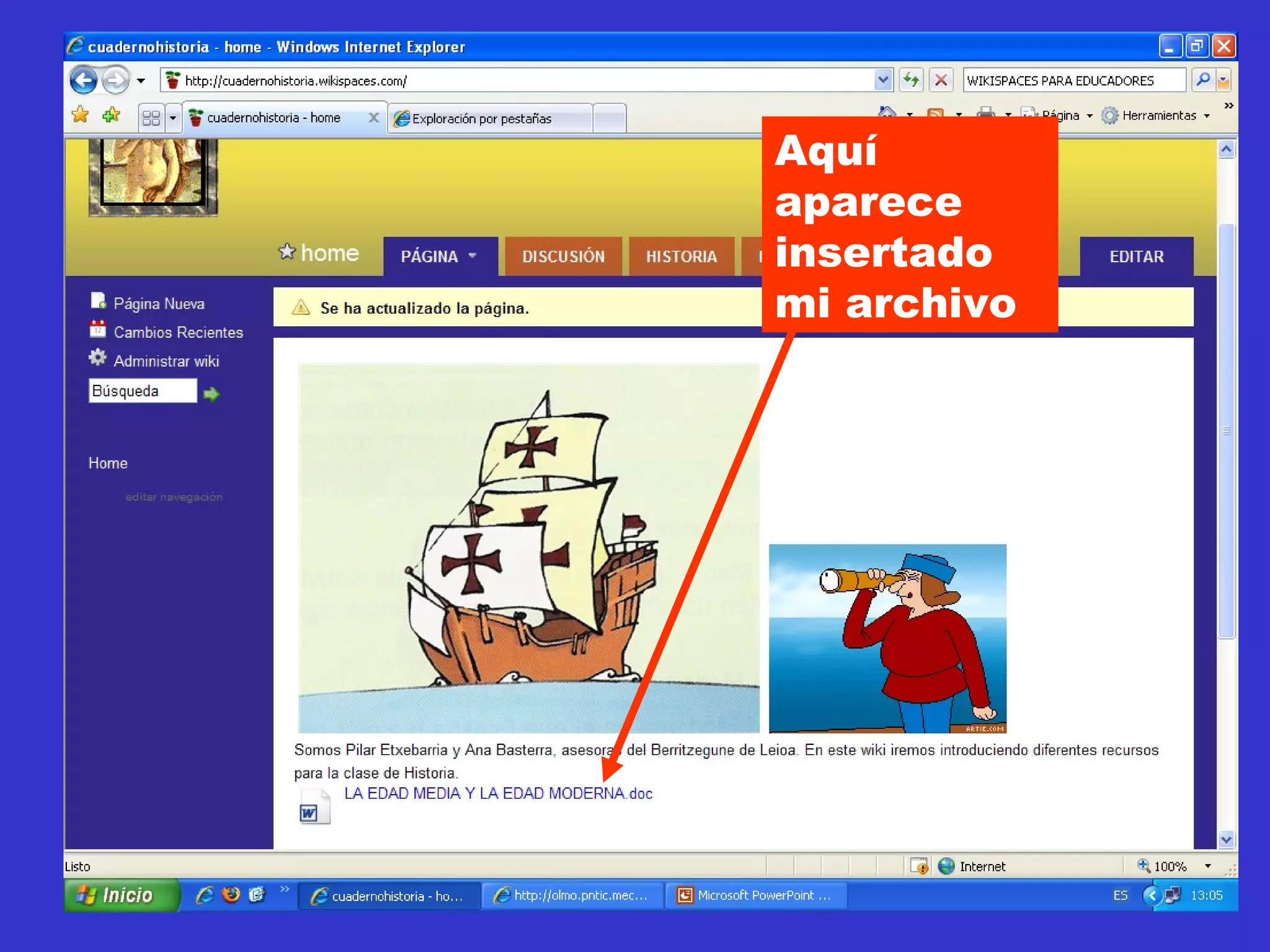 Aquí aparece insertado mi archivo 