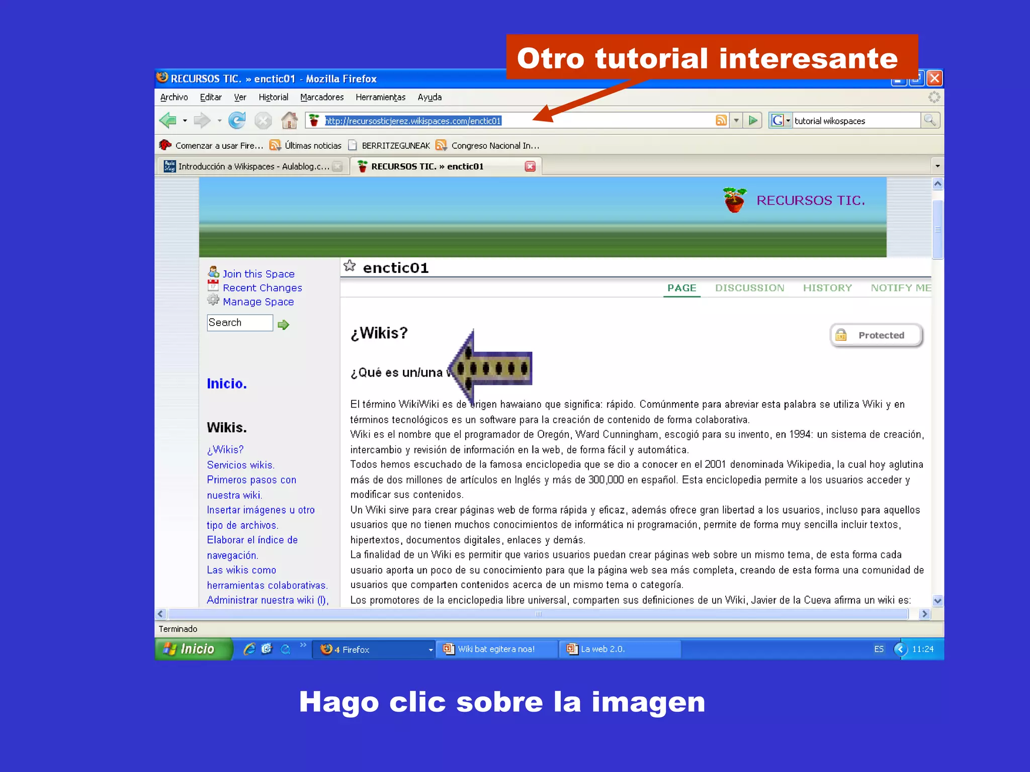 Otro tutorial interesante Hago clic sobre la imagen 