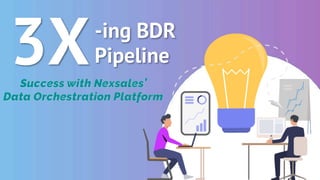 -ing BDR  
Pipeline3XSuccess with Nexsales’
Data Orchestration Platform
 