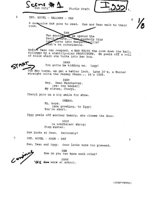Supernatural 3x04 Sin CityCasting Sides for Iggy 8pgs Slide 1